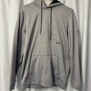 Under Armour Light Gray Pullover Hoodie with UA Logo